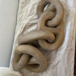 Large Wooden Link Bookcase Decor